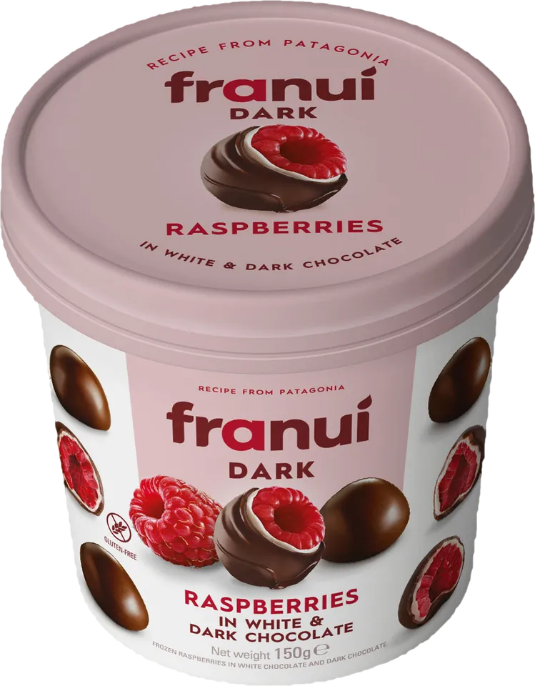 גביע Franuí Dark: פטל בשוקולד לבן ובשוקולד מריר
