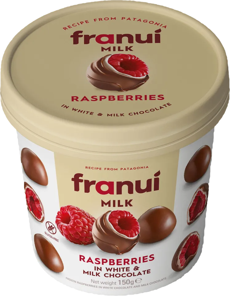 גביע Franuí Milk: פטל בשוקולד לבן ובשוקולד חלב